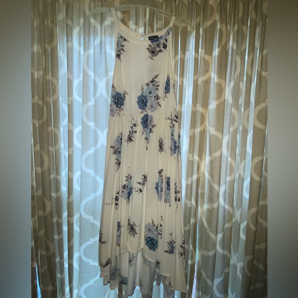 Torrid Size 0 Plus High Low Floral Dress Worn Once